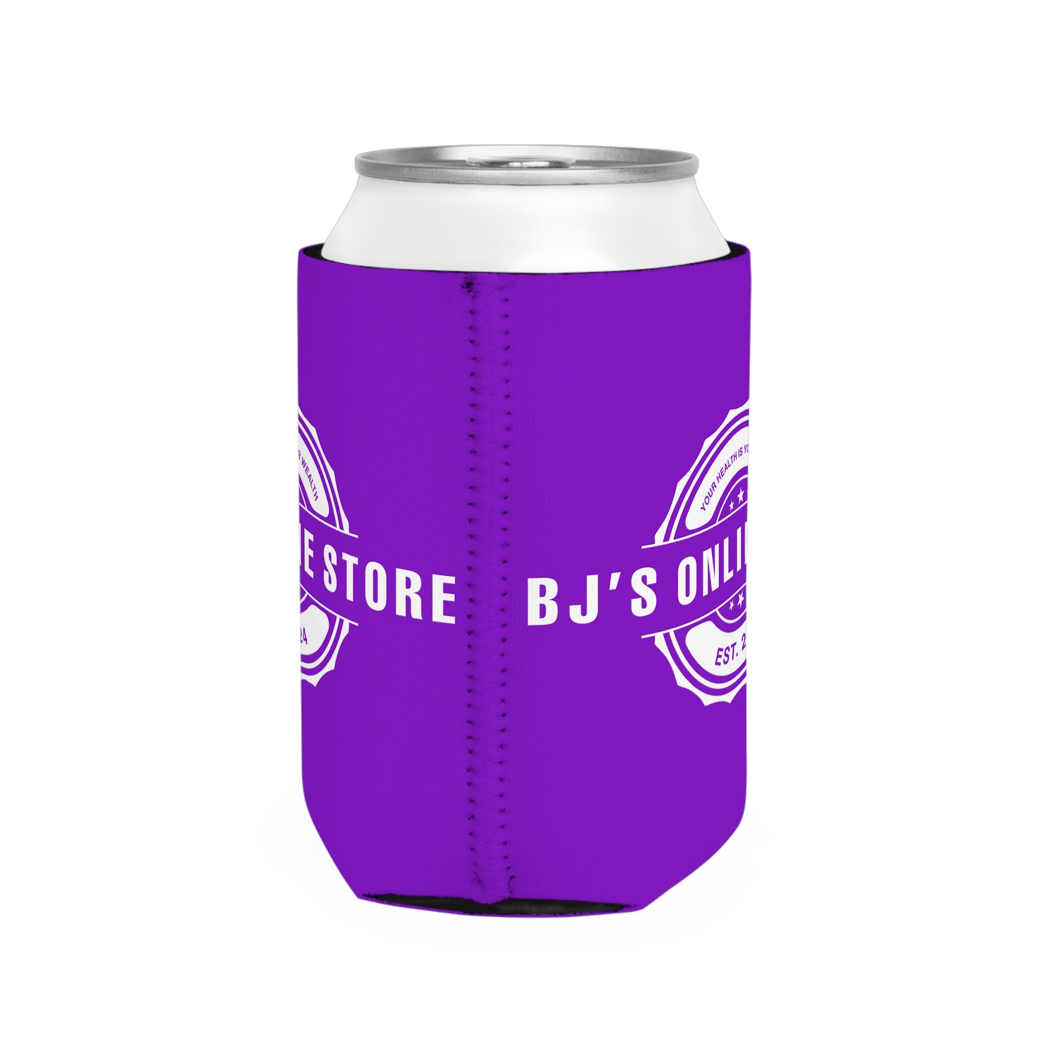 Custom Can Cooler Sleeve - 'Your Health is Your Wealth' Design - Perfect for Parties & Gatherings